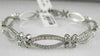ANTIQUE WIDE 1.90CT FILIGREE 14KT WHITE GOLD DIAMOND BUTTERFLY BRACELET