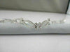 ANTIQUE WIDE 1.90CT FILIGREE 14KT WHITE GOLD DIAMOND BUTTERFLY BRACELET