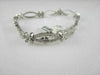 ANTIQUE WIDE 1.90CT FILIGREE 14KT WHITE GOLD DIAMOND BUTTERFLY BRACELET