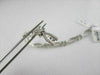 ANTIQUE WIDE 1.90CT FILIGREE 14KT WHITE GOLD DIAMOND BUTTERFLY BRACELET