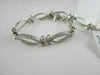 ANTIQUE WIDE 1.90CT FILIGREE 14KT WHITE GOLD DIAMOND BUTTERFLY BRACELET