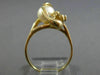 ESTATE .07CT DIAMOND & AAA SOUTH SEA PEARL 14K YELLOW GOLD 3D BIRD NEST FUN RING