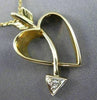 ESTATE .03CT DIAMOND 14K WHITE & YELLOW GOLD 3D BOW & ARROW HEART PENDANT #21635