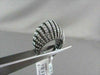 ANTIQUE 18KT WIDE FILIGREE PYRAMID 3D 2.35CT BLACK AND WHITE DIAMONDS GOLD RING