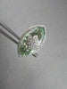 ESTATE 16.85CT DIAMOND & GREEN AMETHYST 18KW GOLD MARQUISE FLOWER CLIP EARRINGS