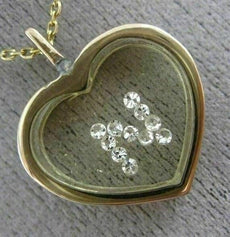 ESTATE .12CT DIAMOND 14KT YELLOW GOLD 3D CLASSIC N INITIAL HEART PENDANT #22997