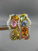LARGE 10.39CT DIAMOND & MULTI GEM 14KT YELLOW GOLD MULTI SHAPE CLIP ON EARRINGS