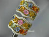 LARGE 10.39CT DIAMOND & MULTI GEM 14KT YELLOW GOLD MULTI SHAPE CLIP ON EARRINGS