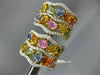 LARGE 10.39CT DIAMOND & MULTI GEM 14KT YELLOW GOLD MULTI SHAPE CLIP ON EARRINGS
