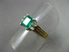 ANTIQUE 1.18CT AAA COLOMBIAN EMERALD & DIAMOND 14K W&Y GOLD ENGAGEMENT RING #128