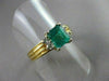 ANTIQUE 1.18CT AAA COLOMBIAN EMERALD & DIAMOND 14K W&Y GOLD ENGAGEMENT RING #128
