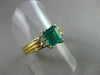 ANTIQUE 1.18CT AAA COLOMBIAN EMERALD & DIAMOND 14K W&Y GOLD ENGAGEMENT RING #128