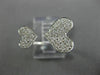 ESTATE WIDE .35CT DIAMOND 14KT WHITE GOLD 3D DOUBLE HEART MICRO PAVE LOVE RING