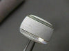 ANTIQUE LARGE 14K WHITE GOLD RECTANGLE ENGRAVABLE MONOGRAM CUFFLINKS 20MM #2091