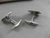 ANTIQUE LARGE 14K WHITE GOLD RECTANGLE ENGRAVABLE MONOGRAM CUFFLINKS 20MM #2091