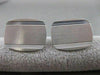ANTIQUE LARGE 14K WHITE GOLD RECTANGLE ENGRAVABLE MONOGRAM CUFFLINKS 20MM #2091