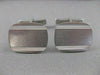 ANTIQUE LARGE 14K WHITE GOLD RECTANGLE ENGRAVABLE MONOGRAM CUFFLINKS 20MM #2091