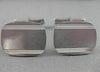ANTIQUE LARGE 14K WHITE GOLD RECTANGLE ENGRAVABLE MONOGRAM CUFFLINKS 20MM #2091