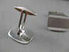 ANTIQUE LARGE 14K WHITE GOLD RECTANGLE ENGRAVABLE MONOGRAM CUFFLINKS 20MM #2091