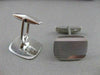 ANTIQUE LARGE 14K WHITE GOLD RECTANGLE ENGRAVABLE MONOGRAM CUFFLINKS 20MM #2091