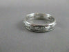 ANTIQUE .83CTW DIAMOND FILIGREE ETERNITY WEDDING PLATINUM ANNIVERSARY RING #3290