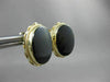 ANTIQUE LARGE 14KT YELLOW GOLD OVAL AAA ONYX FILIGREE EARRINGS BEAUTIFUL #22565