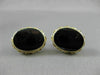 ANTIQUE LARGE 14KT YELLOW GOLD OVAL AAA ONYX FILIGREE EARRINGS BEAUTIFUL #22565