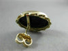 ANTIQUE LARGE 14KT YELLOW GOLD OVAL AAA ONYX FILIGREE EARRINGS BEAUTIFUL #22565