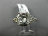 LARGE .70CT DIAMOND 14KT WHITE GOLD 3D HALO ROUND SEMI MOUNT ENGAGMENT RING
