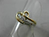 ESTATE .20CT DIAMOND 14KT WHITE & YELLOW GOLD OPEN HEART LOVE KNOT RING #17684