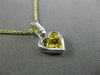1.60CT DIAMOND & AAA YELLOW SAPPHIRE 14K WHITE GOLD INVISIBLE HEART LOVE PENDANT