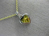 1.60CT DIAMOND & AAA YELLOW SAPPHIRE 14K WHITE GOLD INVISIBLE HEART LOVE PENDANT