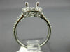 .70CT ROUND DIAMOND 14K WHITE GOLD DOUBLE HALO SEMI MOUNT ENGAGEMENT RING #2605