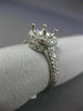 .70CT ROUND DIAMOND 14K WHITE GOLD DOUBLE HALO SEMI MOUNT ENGAGEMENT RING #2605