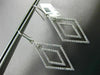 LARGE 1.35CT DIAMOND 14KT WHITE GOLD 3D DOUBLE HALO CHANDELIER HANGING EARRINGS