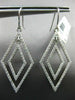 LARGE 1.35CT DIAMOND 14KT WHITE GOLD 3D DOUBLE HALO CHANDELIER HANGING EARRINGS