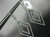 LARGE 1.35CT DIAMOND 14KT WHITE GOLD 3D DOUBLE HALO CHANDELIER HANGING EARRINGS
