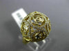 ESTATE WIDE .55CT DIAMOND 14KT YELLOW GOLD 3D OPEN FILIGREE DOME SHAPE FUN RING