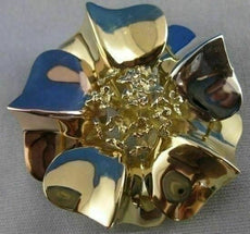 ANTIQUE 14 KT YELLOW GOLD PIN / BROOCH. DEPICTS FAN LIKE FLOWER BUNCH / SHEAVES