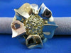 ANTIQUE 14 KT YELLOW GOLD PIN / BROOCH. DEPICTS FAN LIKE FLOWER BUNCH / SHEAVES