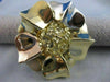 ANTIQUE 14 KT YELLOW GOLD PIN / BROOCH. DEPICTS FAN LIKE FLOWER BUNCH / SHEAVES