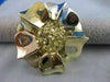 ANTIQUE 14 KT YELLOW GOLD PIN / BROOCH. DEPICTS FAN LIKE FLOWER BUNCH / SHEAVES