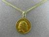 ANTIQUE 14KT YELLOW GOLD HANDCRAFTED SAINT JUDE THADDEUS PENDANT & CHAIN #24987