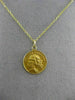 ANTIQUE 14KT YELLOW GOLD HANDCRAFTED SAINT JUDE THADDEUS PENDANT & CHAIN #24987