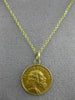 ANTIQUE 14KT YELLOW GOLD HANDCRAFTED SAINT JUDE THADDEUS PENDANT & CHAIN #24987