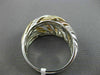 EFFY .50CT DIAMOND 14K WHITE & YELLOW & ROSE GOLD MULTI ROW WAVE DOME SHAPE RING