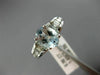 WIDE 2.35CT DIAMOND & AQUAMARINE 14KT WHITE GOLD OVAL SOLITAIRE ENGAGEMENT RING