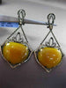 ANTIQUE MASSIVE 39.38CT DIAMOND & AGATE 14K BLACK GOLD FILIGREE HANGING EARRINGS