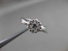 ANTIQUE .66CT DIAMOND 14KT WHITE GOLD DOUBLE BAND FLOWER ENGAGEMENT RING #19377