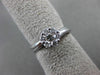 ANTIQUE .66CT DIAMOND 14KT WHITE GOLD DOUBLE BAND FLOWER ENGAGEMENT RING #19377